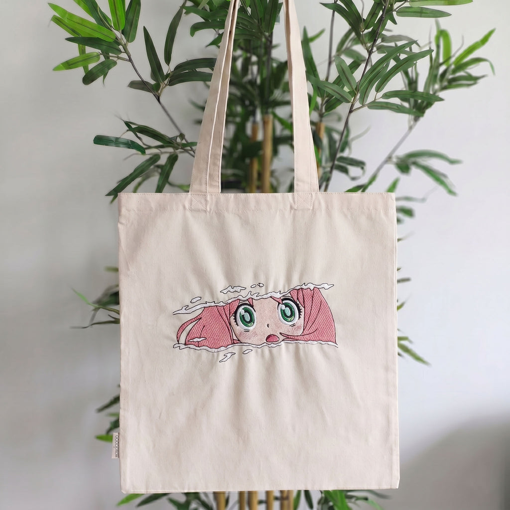 Anya Forger Tote Bag Ricamata (Fan Art)