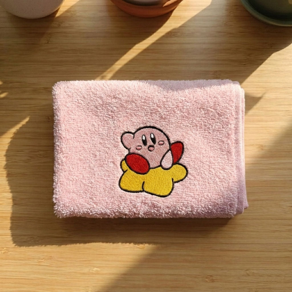 Asciugamano Kirby Ricamato (Fan Art)
