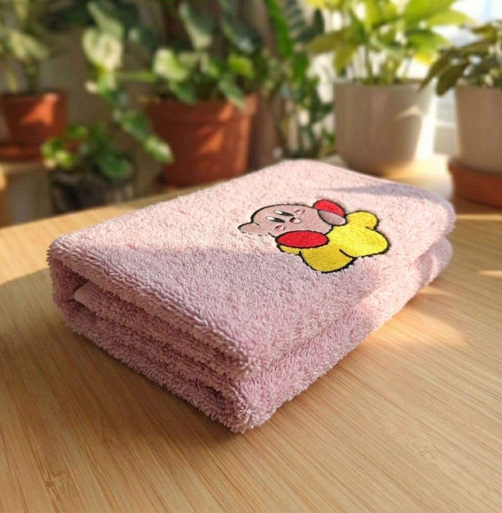 Asciugamano Kirby Ricamato (Fan Art)